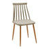 Scaun dining Aurora, Alb-Natural, polipropilena si metal, 42x50x77 cm - 270-000065