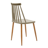 Scaun de sufragerie Aurora, Alb-Natural, polipropilena si metal, 42x50x77 cm - Mocha-Natural
