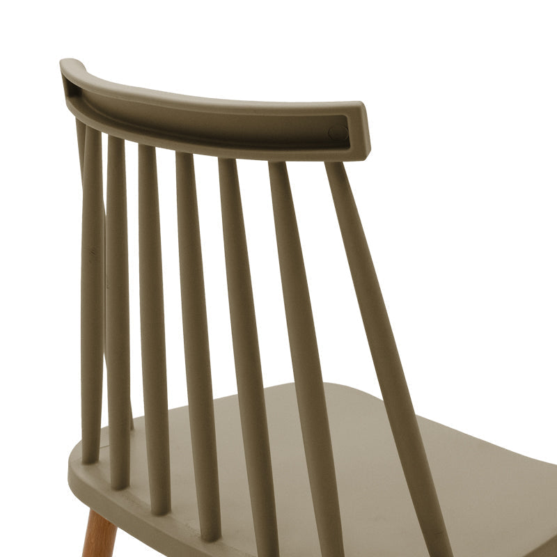 Scaun de sufragerie Aurora, Alb-Natural, polipropilena si metal, 42x50x77 cm - Mocha-Natural