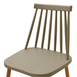 Scaun de sufragerie Aurora, Alb-Natural, polipropilena si metal, 42x50x77 cm - Mocha-Natural