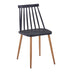 Scaun dining Aurora, Alb-Natural, polipropilena si metal, 42x50x77 cm - 270-000063