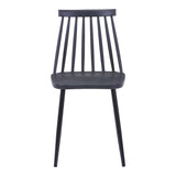 Scaun de sufragerie Aurora, polipropilena si metal, Negru, 42x50x77 cm