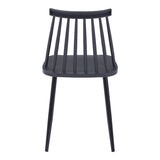 Scaun de sufragerie Aurora, polipropilena si metal, Negru, 42x50x77 cm