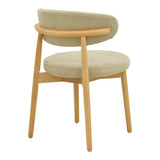 Scaun Luben, stofa si lemn de cauciuc, 53x54x79 cm - Gri