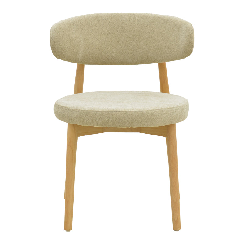 Scaun Luben, stofa si lemn de cauciuc, 53x54x79 cm - Gri