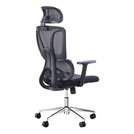 Scaun director birou Aish stofa plasa, neagra, 64x66x130 cm