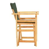 Scaun director Kompa din lemn de fag masiv, Natural - Îmbraca Verdee Nexus, verde inchis, 54x57 cm
