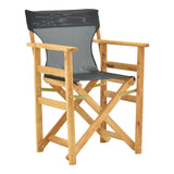 Scaun directorial Kompa din lemn de fag masiv, Natural - Tesatura neagra inchis Nexus, 54x57 cm