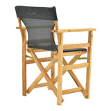 Scaun directorial Kompa din lemn de fag masiv, Natural - Tesatura neagra inchis Nexus, 54x57 cm