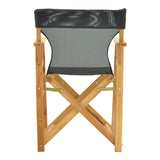 Scaun directorial Kompa din lemn de fag masiv, Natural - Tesatura neagra inchis Nexus, 54x57 cm