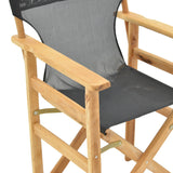 Scaun directorial Kompa din lemn de fag masiv, Natural - Tesatura neagra inchis Nexus, 54x57 cm