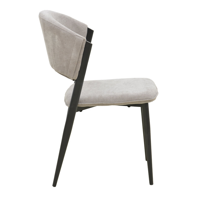 Scaun Dolez, Stofa, 49x59x82 cm - Gri