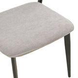Scaun Dolez, Stofa, 49x59x82 cm - Gri