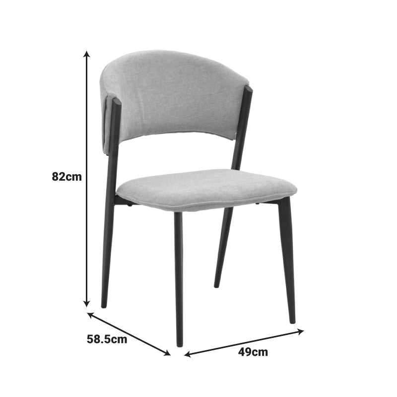 Scaun Dolez, Stofa, 49x59x82 cm - Khaki