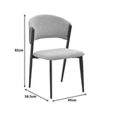 Scaun Dolez, Stofa, 49x59x82 cm - Khaki