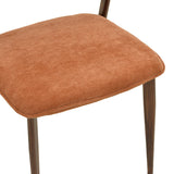 Scaun Dolez, Stofa, 49x59x82 cm - Teracota