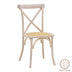 Scaun Dylon, Alb - Natural, 48x52x89 cm