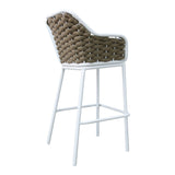 Scaun e bar Zuki, Alb - Gri, 55x54x109 cm - Alb