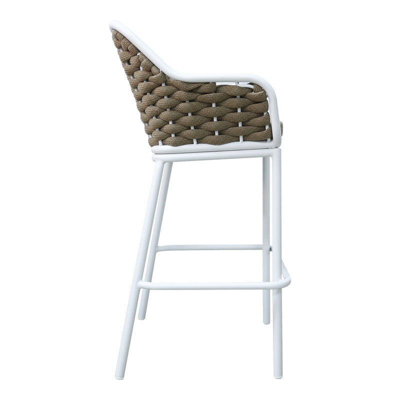 Scaun e bar Zuki, Alb - Gri, 55x54x109 cm - Alb