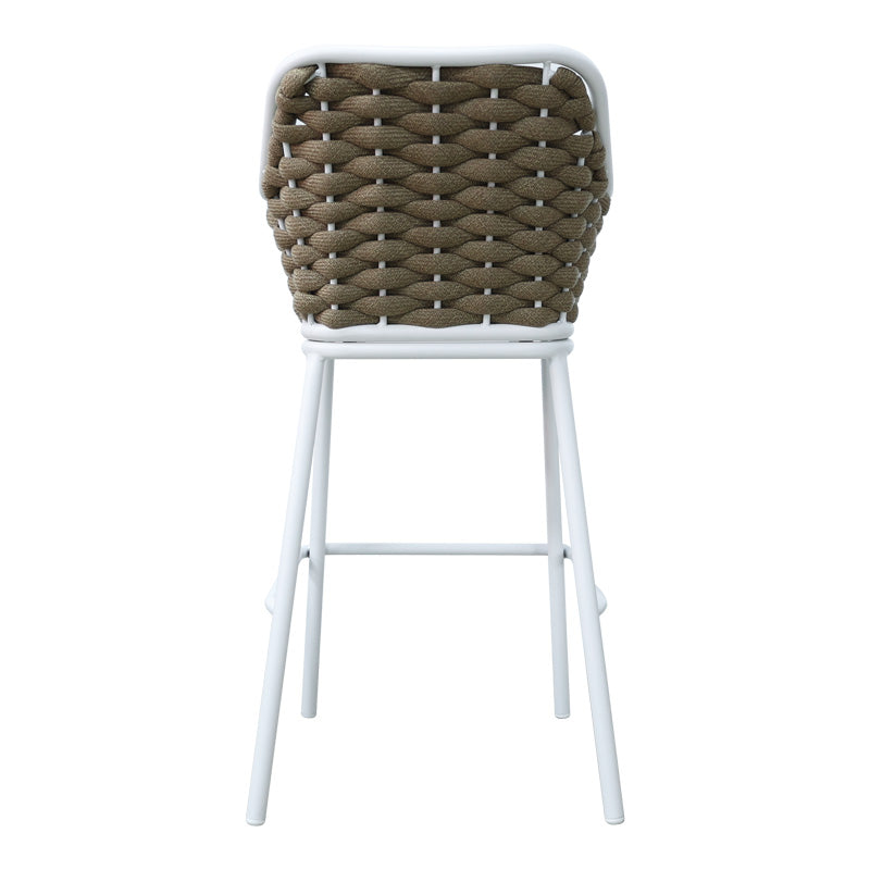 Scaun e bar Zuki, Alb - Gri, 55x54x109 cm - Alb