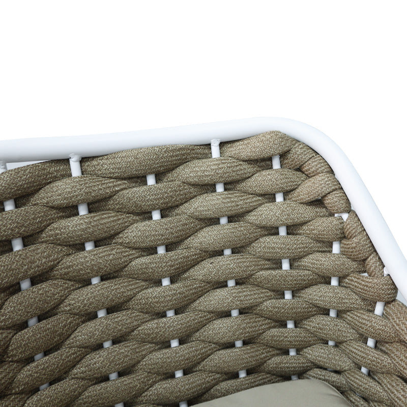 Scaun e bar Zuki, Alb - Gri, 55x54x109 cm - Alb