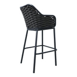Scaun e bar Zuki, Alb - Gri, 55x54x109 cm - Gri