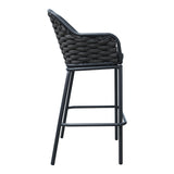 Scaun e bar Zuki, Alb - Gri, 55x54x109 cm - Gri