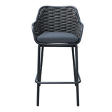 Scaun e bar Zuki, Alb - Gri, 55x54x109 cm - Gri