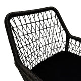 Scaun Elaiza lemn de tec si sfoara sintetica Natural cu perna, 58x60x90 cm