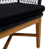 Scaun Elaiza lemn de tec si sfoara sintetica Natural cu perna, 58x60x90 cm
