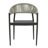 Scaun Elation, Gri inchis - Alb, 56x62x77 cm - Gri inchis