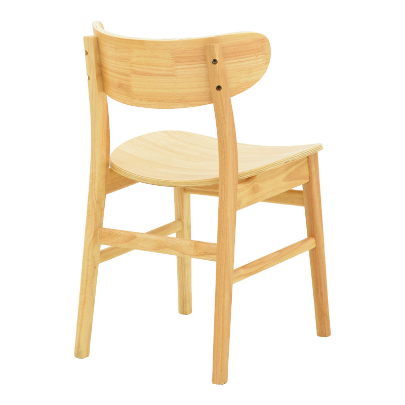 Scaun elegant cu lemn de cauciuc Lumnia, Lemn de Cauciuc, Natur, 46x50x76 cm, detaliu produs