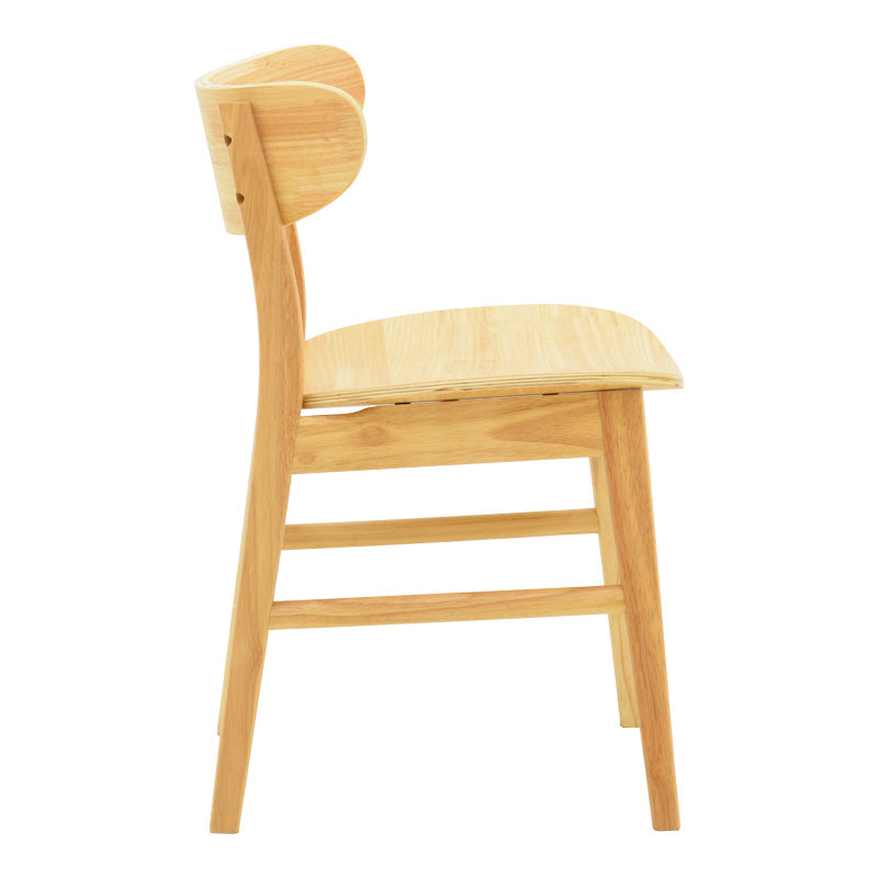 Scaun elegant cu lemn de cauciuc Lumnia, Lemn de Cauciuc, Natur, 46x50x76 cm, perspectiva suplimentara