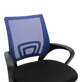 Scaun ergonomic de birou Berto II cu spatar din mesh, – roz/negru, 60x48x85-95 cm - Albastru