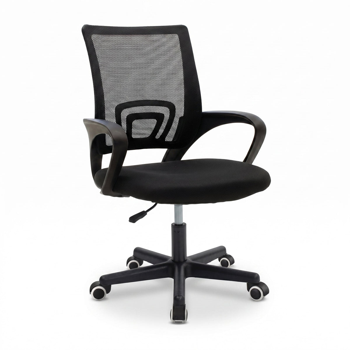 Scaun ergonomic de birou Berto II cu spatar din mesh, – roz/negru, 60x48x85-95 cm