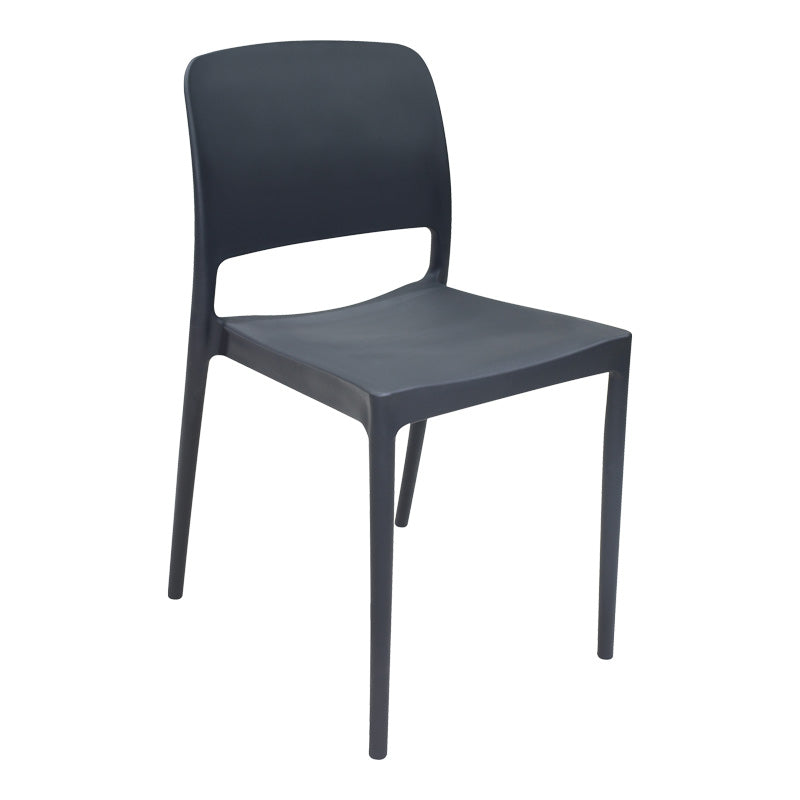 Scaun Fenxy, polipropilena, Alb - Negru, 38x42x77 cm - Scaun Fenxy, polipropilena, Alb - Negru, 38x42x77 cm - 127-000190