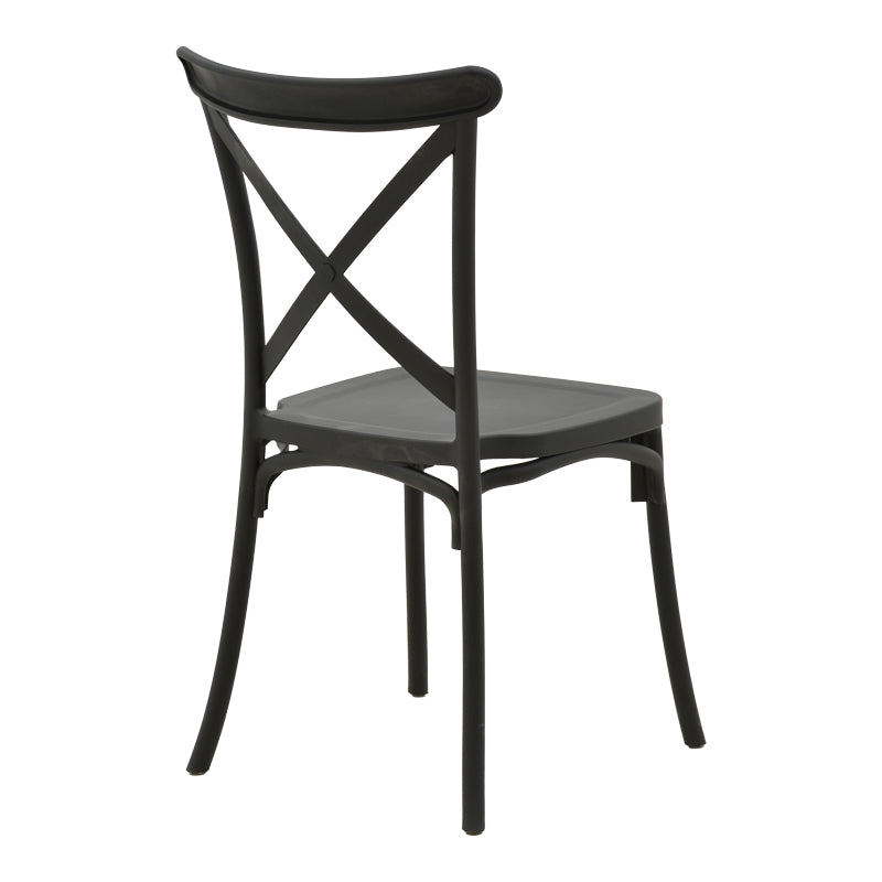 Scaun exterior Crossie, 43x53x88 cm - Scaun exterior Crossie, Negru, 43x53x88 cm, imagine ambient