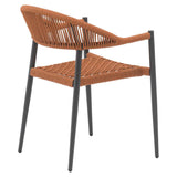 Scaun exterior Freiburg, Negru - Gri, 59x57x77 cm - Negru