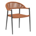 Scaun exterior Freiburg, Negru - Gri, 59x57x77 cm