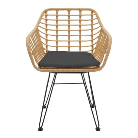 Scaun exterior Naoki, Negru, 55x58x79 cm