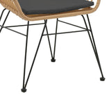 Scaun exterior Naoki, Negru, 55x58x79 cm