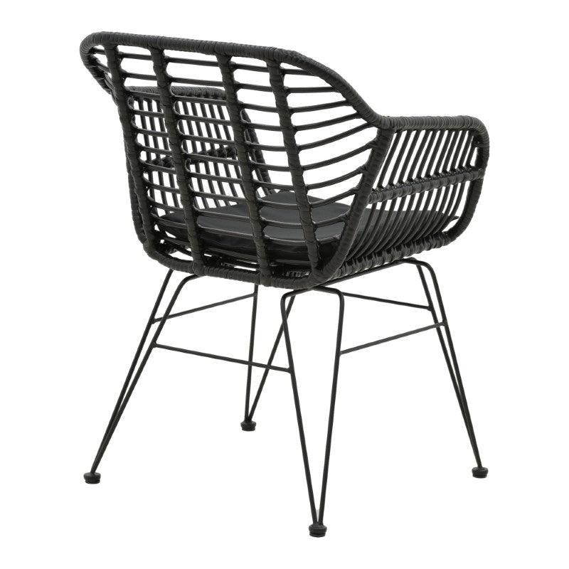 Scaun exterior Naoki, Negru, 55x58x79 cm