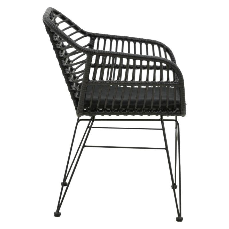 Scaun exterior Naoki, Negru, 55x58x79 cm