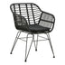 Scaun exterior Naoki, Negru, 55x58x79 cm