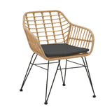 Scaun exterior Naoki, Negru, 55x58x79 cm