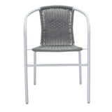 Scaun exterior Obbi, metal si PE, 56x54x73 cm - Gri