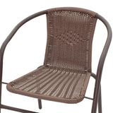 Scaun exterior Obbi, metal si PE, 56x54x73 cm - Maro