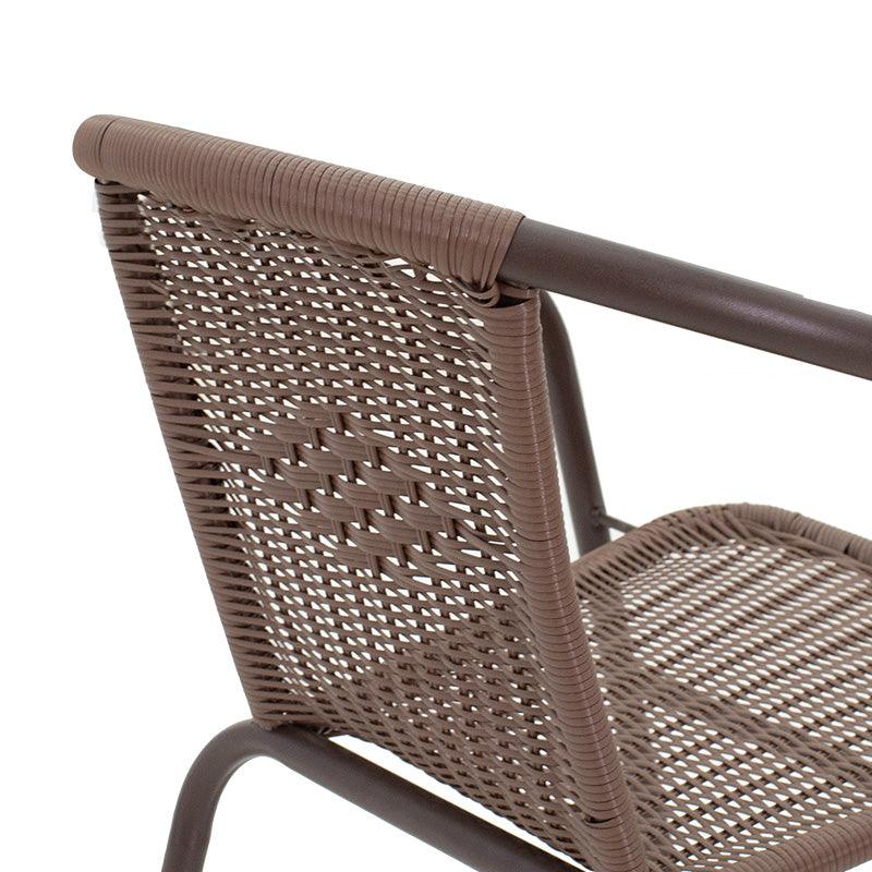 Scaun exterior Obbi, metal si PE, 56x54x73 cm - Maro