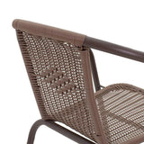 Scaun exterior Obbi, metal si PE, 56x54x73 cm - Maro