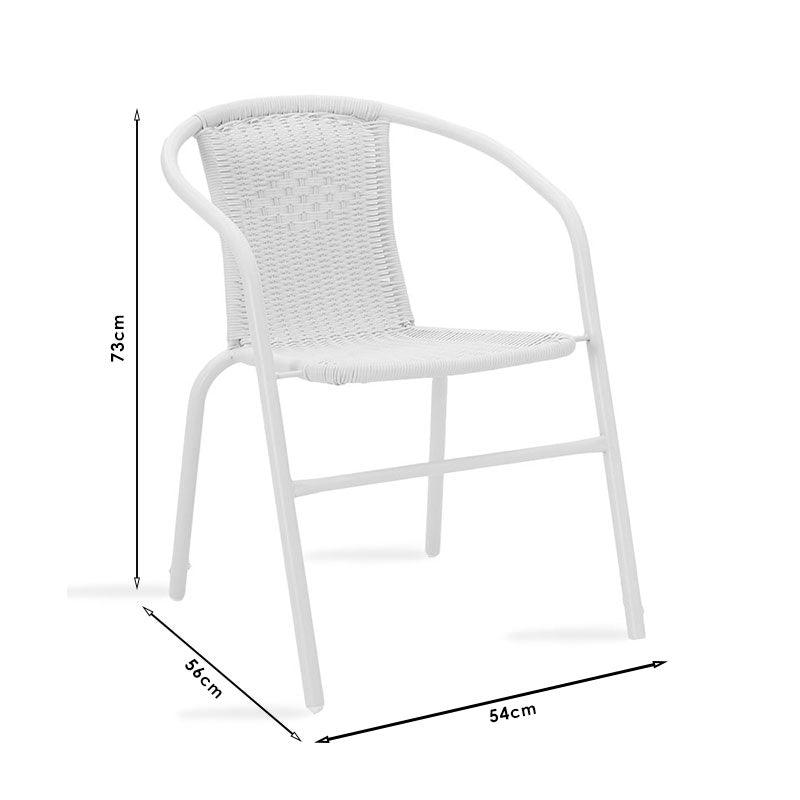 Scaun exterior Obbi, metal si PE, 56x54x73 cm - Maro